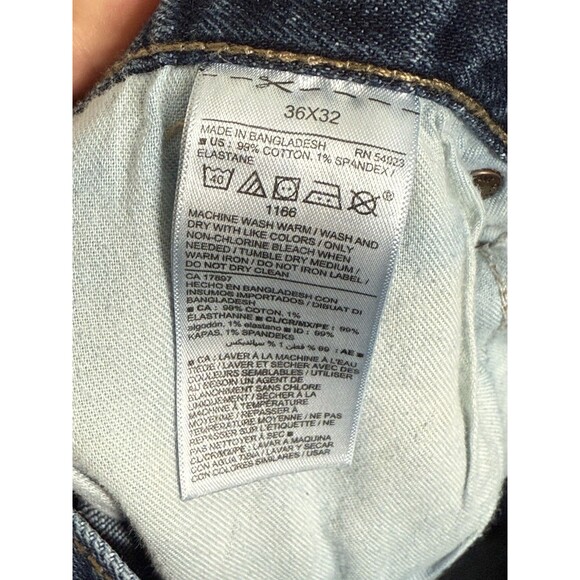 Old Navy Men's Loose Built In Tough Flex Jeans 36X32 Dark Denim *Actual 34X29.5 - Picture 7 of 8